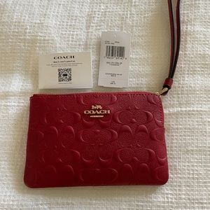 Red Coach Wristlet